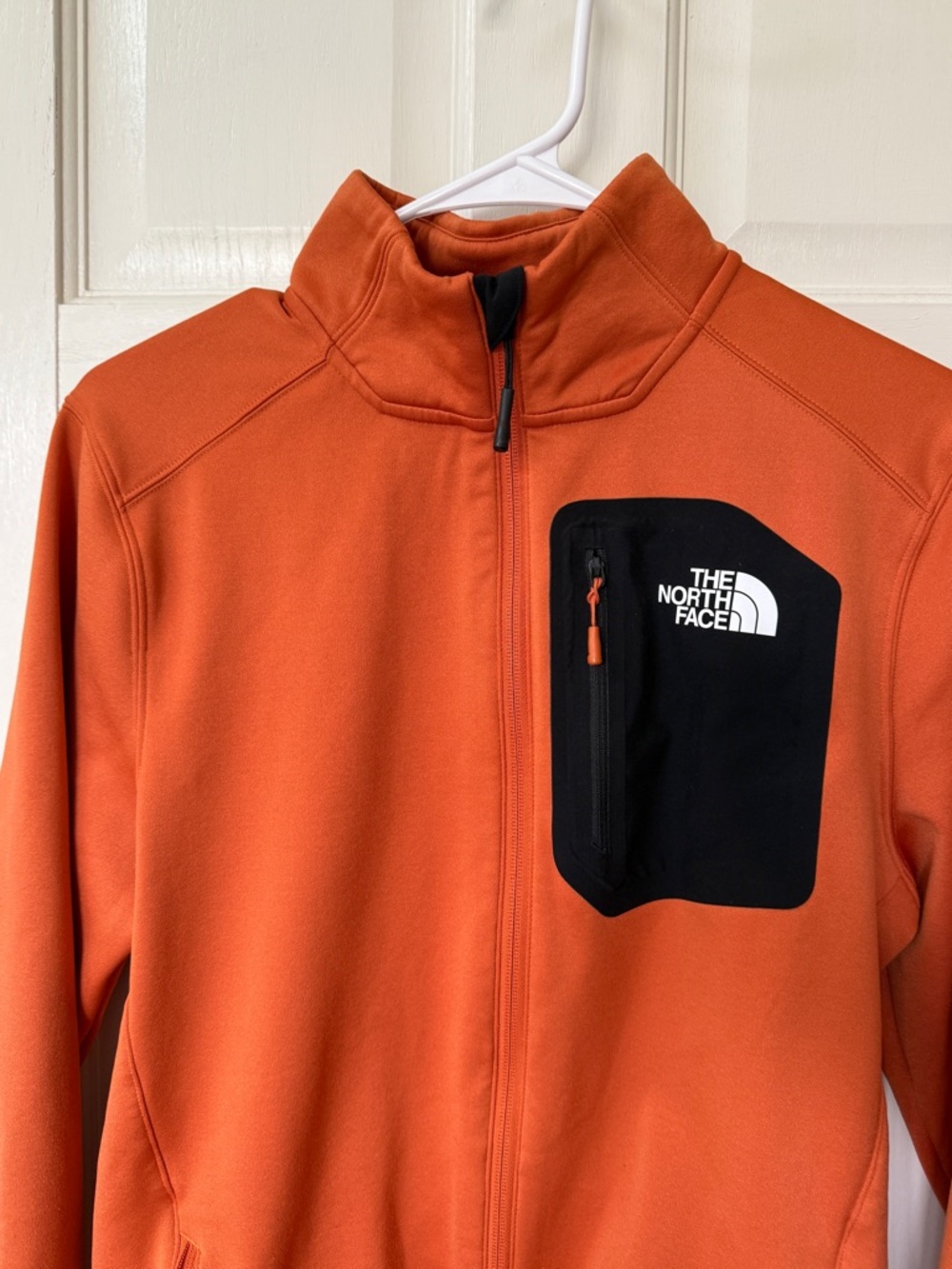 The North Face Mens Small Orange Full Zip Jacket Fleece Outdoor Layer - Picture 3 of 16